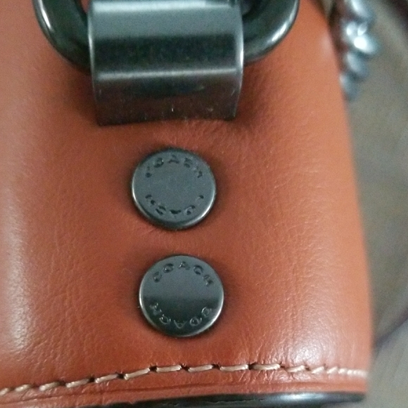 Coach Orange and Brown Crossbody Bag - Picture 3 of 13